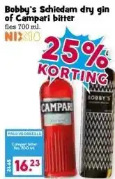 Boon`s Markt Bobby's Schiedam dry gin of Campari bitter aanbieding