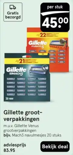 Etos Gillette groot verpakkingen aanbieding
