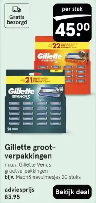 Etos Gillette groot verpakkingen aanbieding