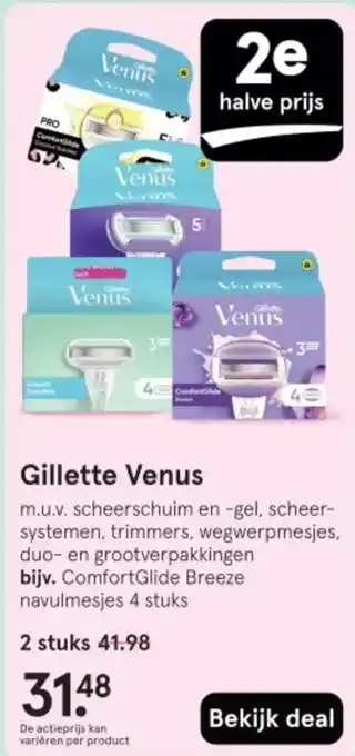 Etos Gillette Venus aanbieding