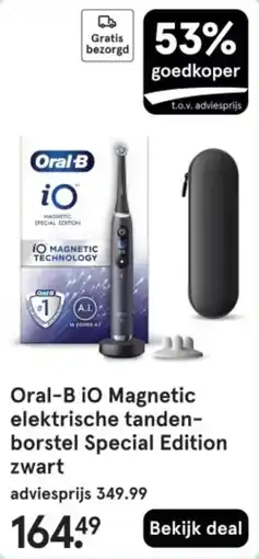 Etos Oral-B iO Magnetic elektrische tanden borstel Special Edition zwart aanbieding