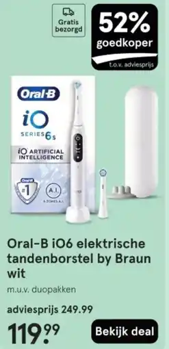 Etos Oral-B i06 elektrische tandenborstel by Braun wit aanbieding
