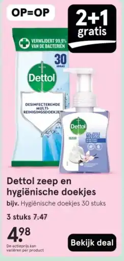Etos Dettol zeep en hygiënische doekjes aanbieding
