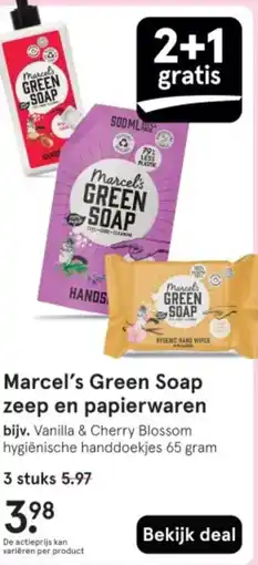 Etos Marcel's Green Soap zeep en papierwaren aanbieding