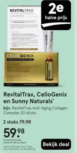 Etos RevitalTrax, CelioGenix en Sunny Naturals aanbieding