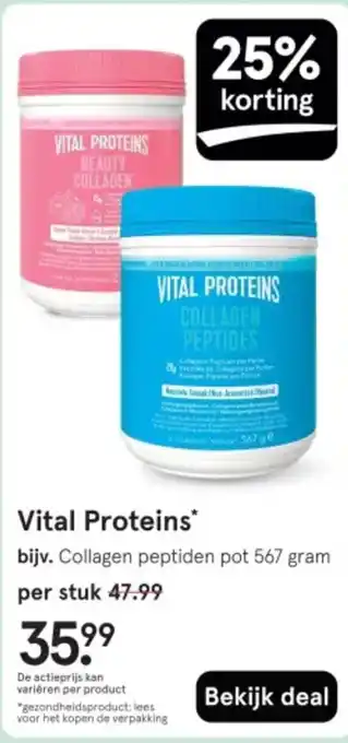 Etos Vital Proteins aanbieding