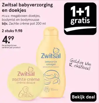 Etos Zwitsal babyverzorging aanbieding