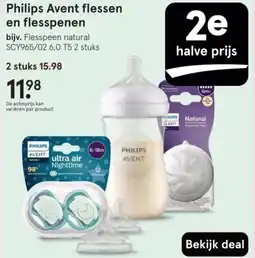 Etos Philips Avent flessen en flesspenen aanbieding