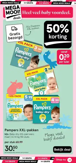 Etos Pampers XXL pakken aanbieding