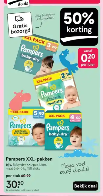 Etos Pampers XXL-pakken aanbieding