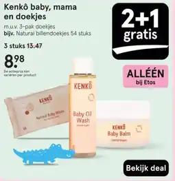 Etos Kenkô baby, mama en doekjes aanbieding
