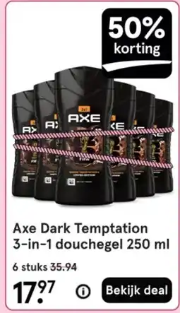 Etos Axe Dark Temptation 3 in 1 douchegel aanbieding