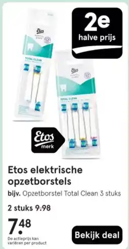 Etos Etos elektrische opzetborstels aanbieding
