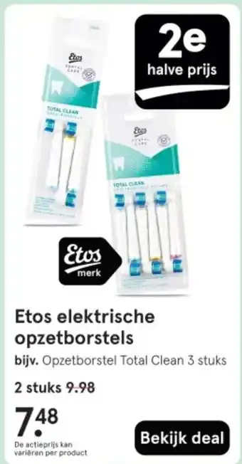 Etos Etos elektrische opzetborstels aanbieding
