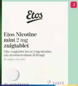 Etos Etos nicotine zuigtabletten mint aanbieding