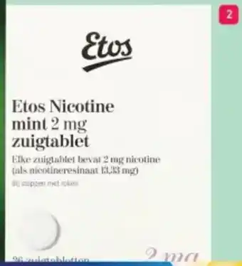 Etos Etos nicotine zuigtabletten mint aanbieding