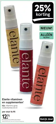 Etos Elante vitaminen en supplementen aanbieding