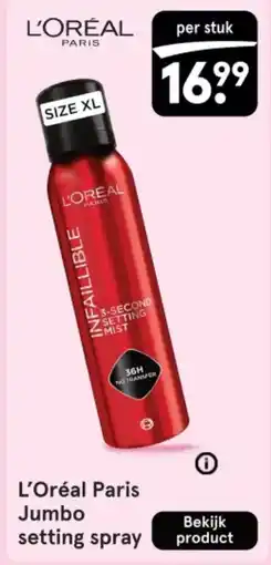 Etos L'Oréal Paris Jumbo setting spray aanbieding