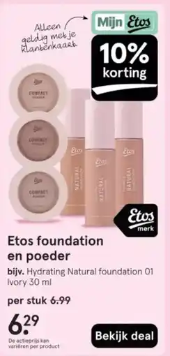 Etos Etos foundation en poeder aanbieding