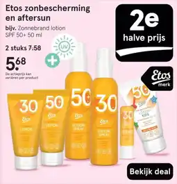 Etos Etos zonbescherming en aftersun aanbieding