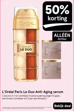 Etos L'Oréal Paris Le Duo AntiAging serum aanbieding
