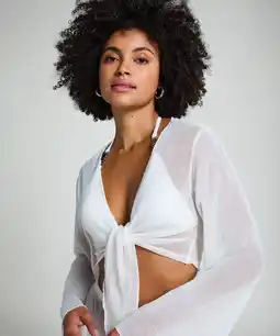 Hunkemoller Hunkemöller Gebreide strandtop Wit aanbieding
