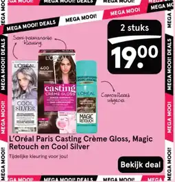 Etos L'Oréal Paris Casting Crème Gloss, Magic Retouch en Cool Silver aanbieding
