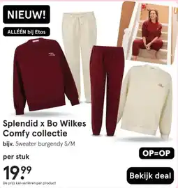Etos Splendid x Bo Wilkes Comfy collectie aanbieding