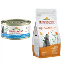 Zooplus 6 x 70 g Almo Nature HFC Natural natvoer + 400 g Holistic droogvoer voor een speciale prijs! aanbieding