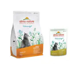 Zooplus 2 kg Almo Nature Holistic Urinary Help + 6 x 70 g bijpassend natvoer voor een speciale prijs! aanbieding