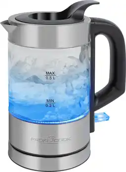 Bol.com ProfiCook WKS 1228 G- Waterkoker - RVS - LED Verlicht - 0.5L aanbieding