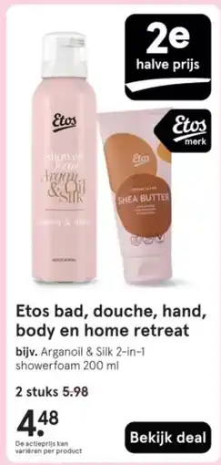 Etos Etos bad, douche, hand, body en home retreat aanbieding