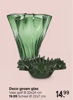 Xenos Deco groen glas aanbieding