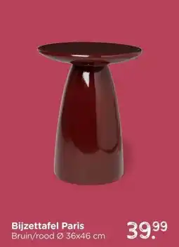 Xenos Bijzettafel Paris Bruin/rood aanbieding