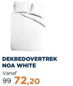 TotaalBED Dekbedovertrek Noa Wit 140 x 200/220 cm aanbieding