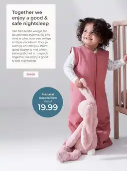 Prenatal Together we enjoy a good & safe nightsleep aanbieding