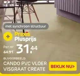Praxis CANDO PVC VLOER VISGRAAT CREATE aanbieding