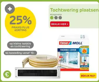 Praxis kleine isolatie en tochtwering aanbieding