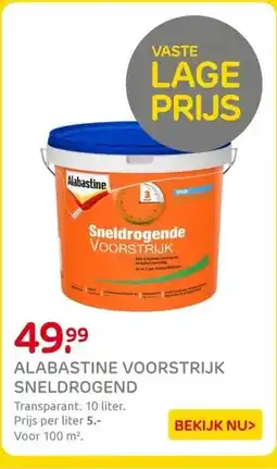 Praxis ALABASTINE VOORSTRIJK SNELDROGEND aanbieding