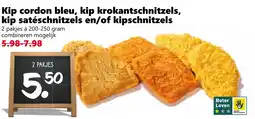 Coop Kip cordon bleu, kip krokantschnitzels, kip satéschnitzels en/of kipschnitzels aanbieding