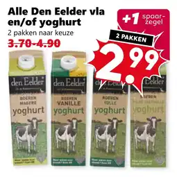 Coop Alle Den Eelder vla en/of yoghurt aanbieding