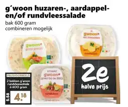 Coop g'woon huzaren-, aardappel en/of rundvleessalade aanbieding