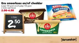 Coop Eru smeerkaas en/of cheddar aanbieding