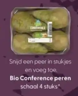 Albert Heijn Bio Conference peren schaal 4 stuks aanbieding