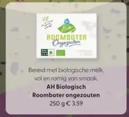 Albert Heijn AH Biologisch Roomboter ongezouten aanbieding