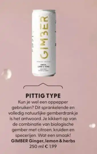 Albert Heijn GIMBER Ginger, lemon & herbs aanbieding