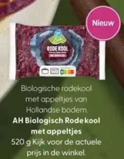 Albert Heijn AH Biologisch Rodekool met appeltjes aanbieding