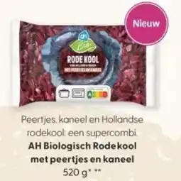 Albert Heijn AH Biologisch Rodekool met peertjes en kaneel aanbieding