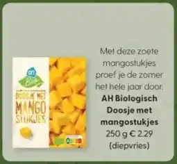 Albert Heijn AH Biologisch Doosje met mangostukjes aanbieding