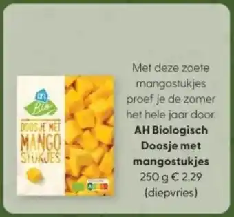 Albert Heijn AH Biologisch Doosje met mangostukjes aanbieding